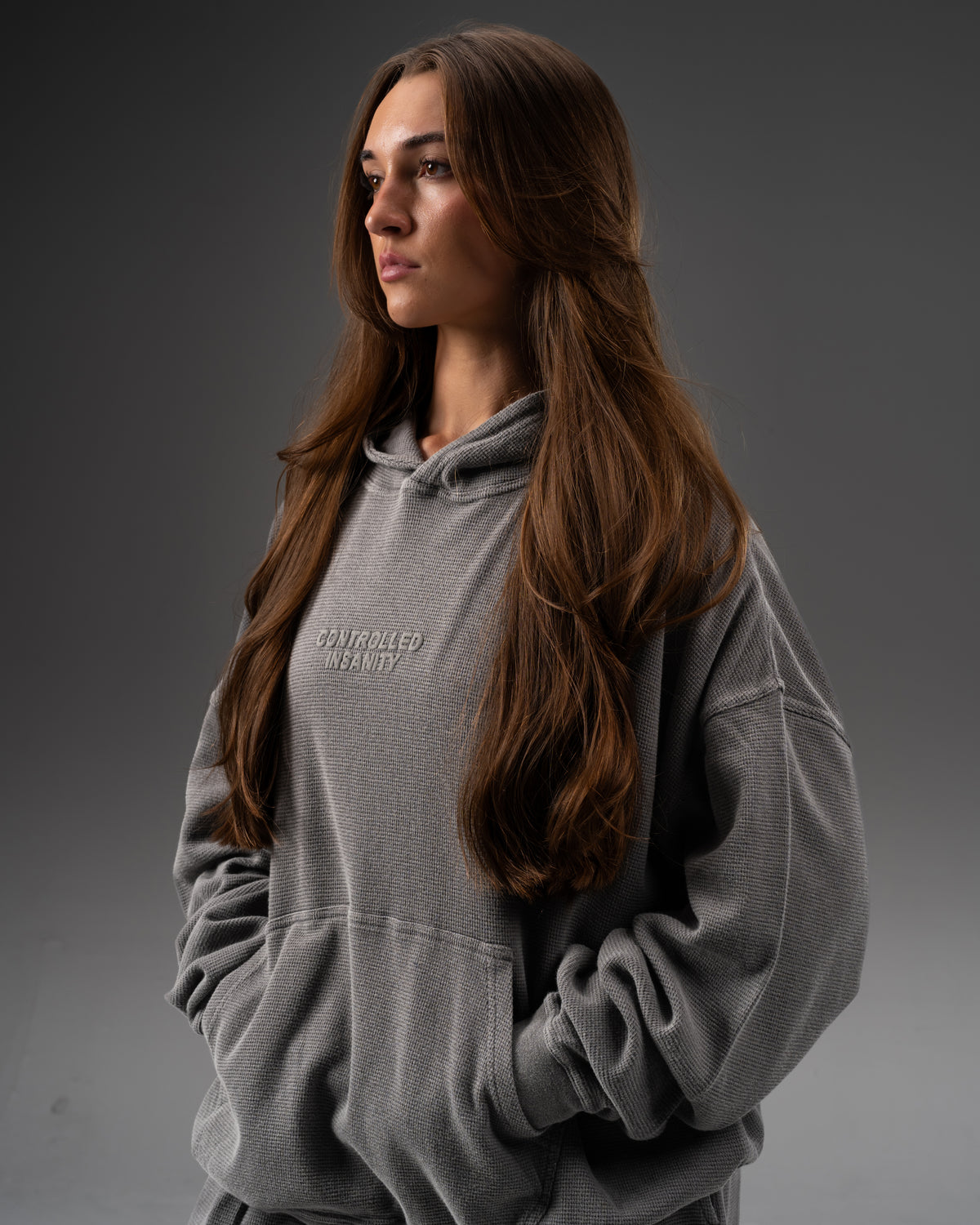 Signature Waffleknit Pullover - Grey