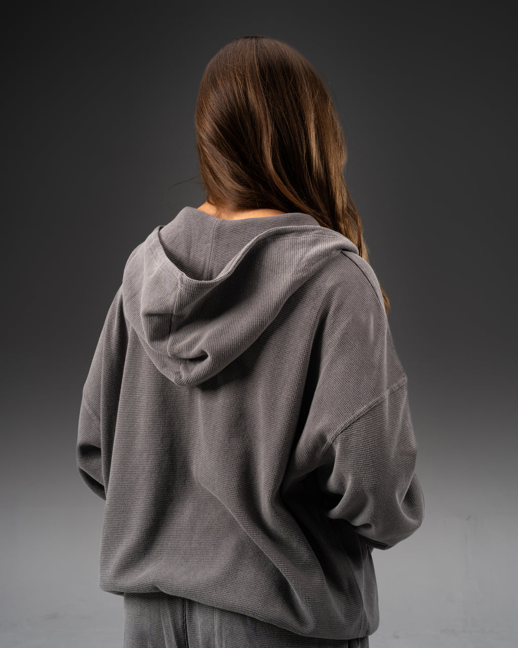 Signature Waffleknit Zip-Up - Grey