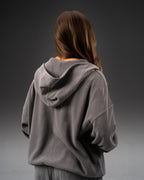 Signature Waffleknit Zip-Up - Grey