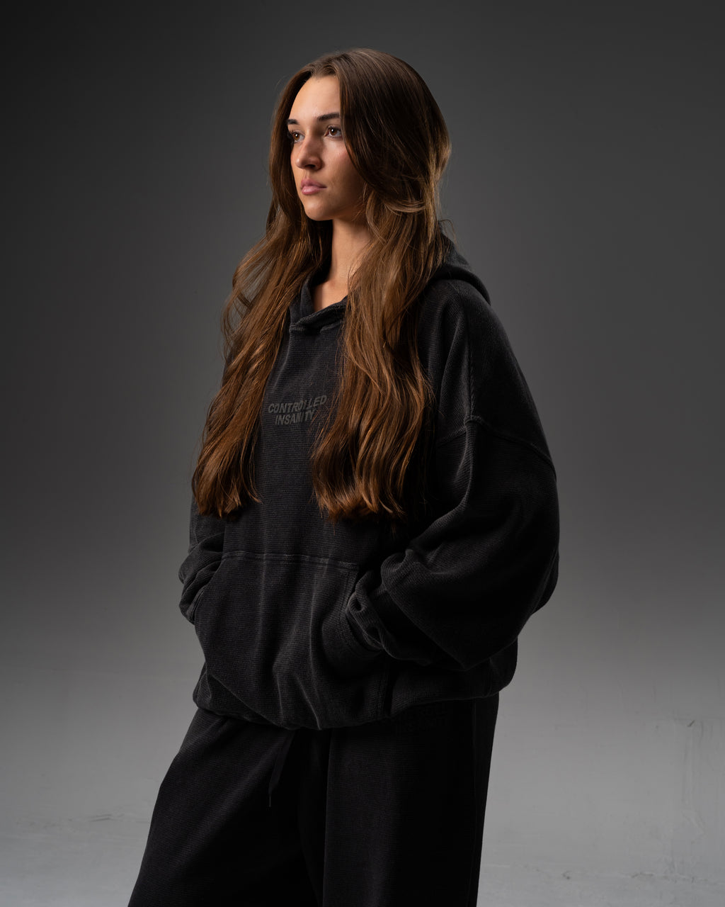Signature Waffleknit Pullover - Black