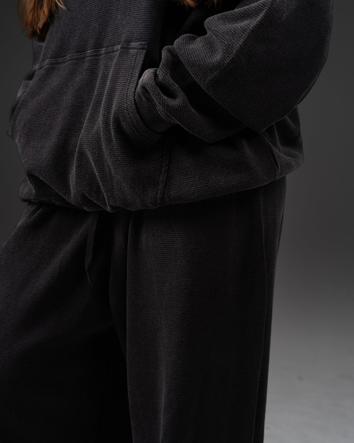 Signature Waffleknit Sweatpants - Black