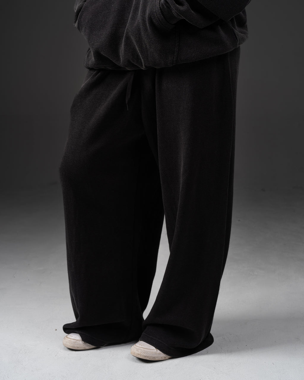 Signature Waffleknit Sweatpants - Black