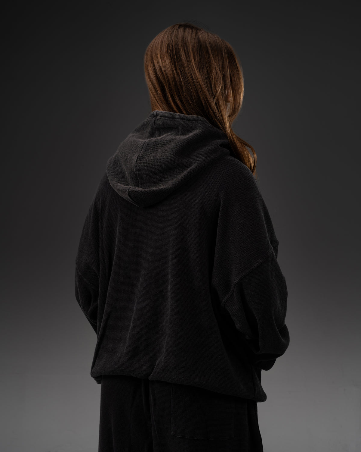 Signature Waffleknit Pullover - Black