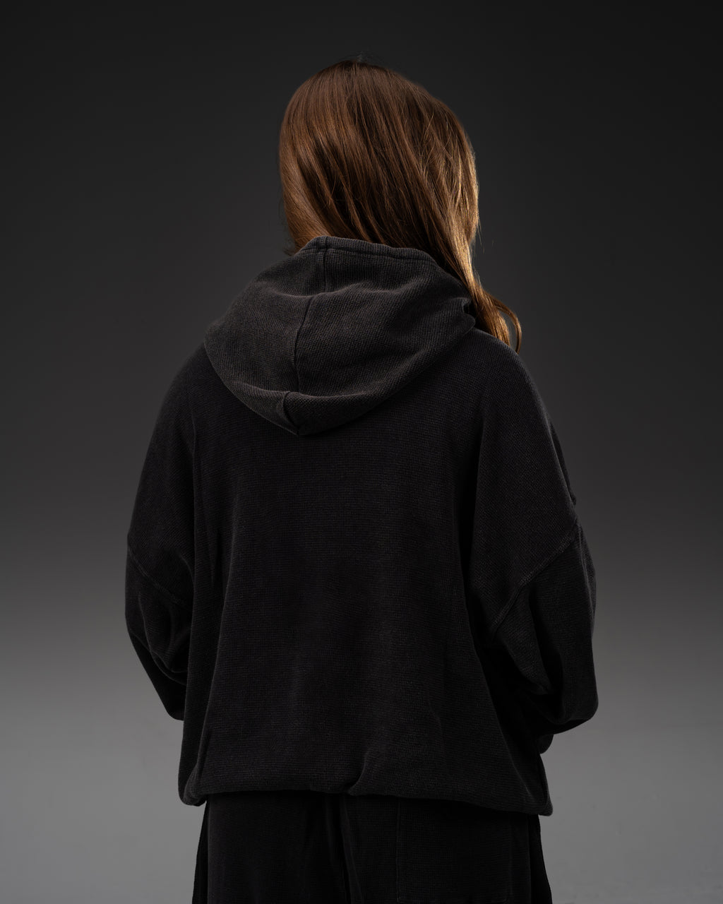 Signature Waffleknit Zip-Up - Black