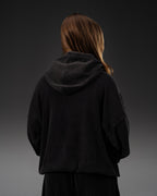 Signature Waffleknit Zip-Up - Black
