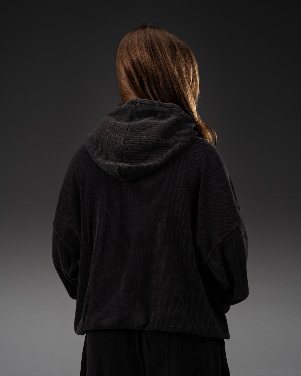 Signature Waffleknit Zip-Up - Black