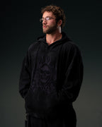 Reaper Waffleknit Pullover - Black W/ Purple
