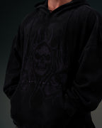 Reaper Waffleknit Pullover - Black W/ Purple