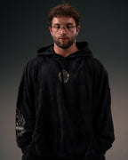 Tombstone Waffleknit Pullover - Black W/ Beige