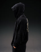 Tombstone Waffleknit Pullover - Black W/ Beige