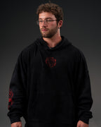 Tombstone Waffleknit Pullover - Black W/ Red