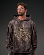 Reaper Waffleknit Pullover - Grey W/ Beige
