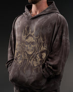 Reaper Waffleknit Pullover - Grey W/ Beige