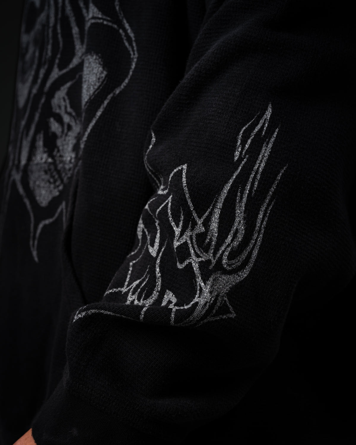 Reaper Waffleknit Pullover - Black W/ Grey