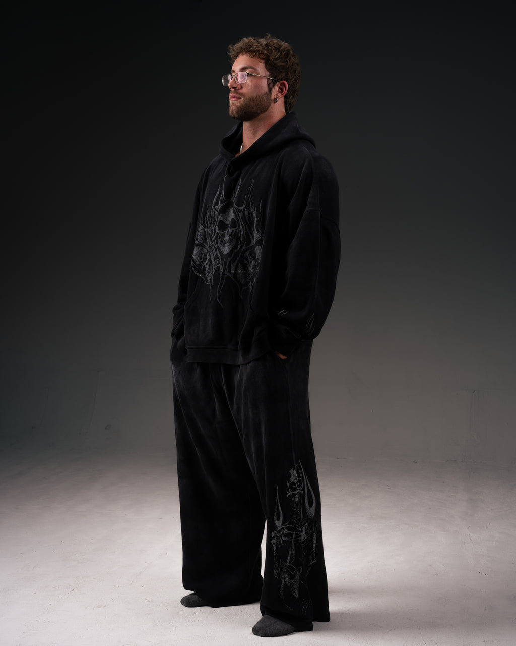 Reaper Waffleknit Pullover - Black W/ Grey