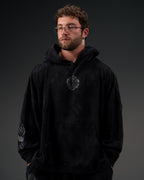 Tombstone Waffleknit Pullover - Black W/ Grey