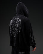 Tombstone Waffleknit Pullover - Black W/ Grey