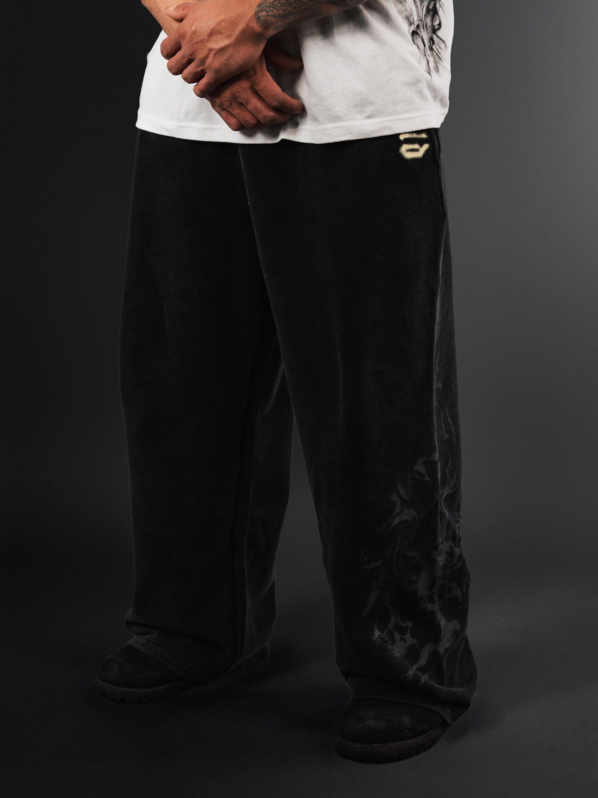 Wide Leg Sweats - Black