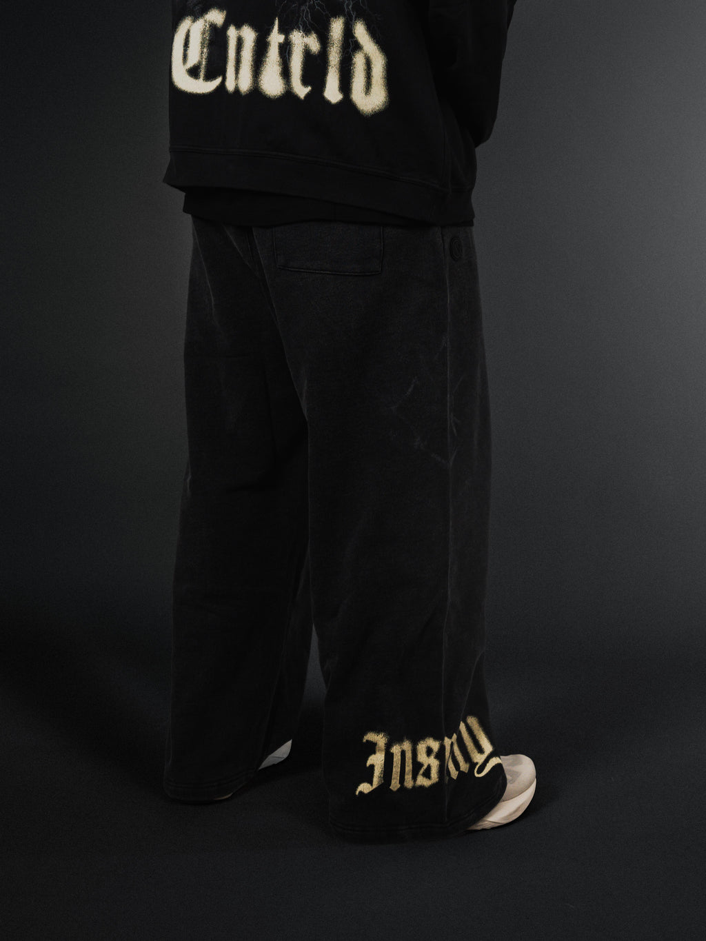 Wide Leg Sweats - Black