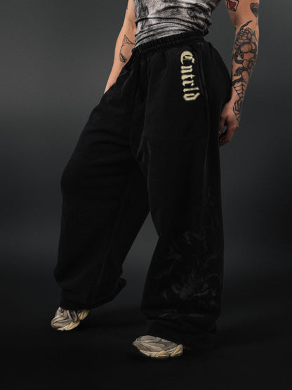 Wide Leg Sweats Black