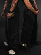 Wide Leg Sweats - Black