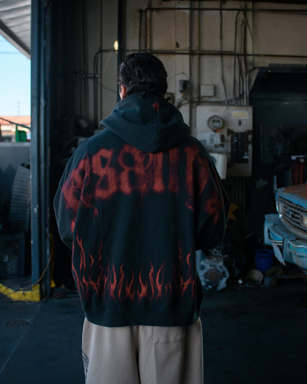 Ghost Zip Up - Blood Red