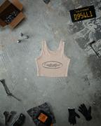 Cropped Chain Tank - Creme