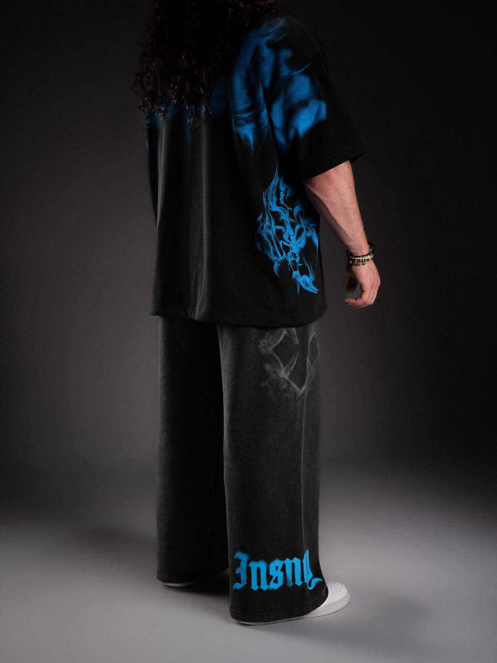 Wide Leg Sweats - Butterfly Blue