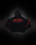 Outlaw Waffleknit Zip Up - Black W/ Red