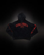 Outlaw Waffleknit Zip Up - Black W/ Red