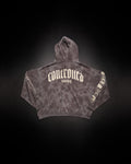 Outlaw Waffleknit Zip Up - Grey W/ Beige
