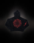 Tombstone Waffleknit Pullover - Black W/ Red