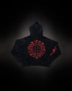 Tombstone Waffleknit Pullover - Black W/ Red