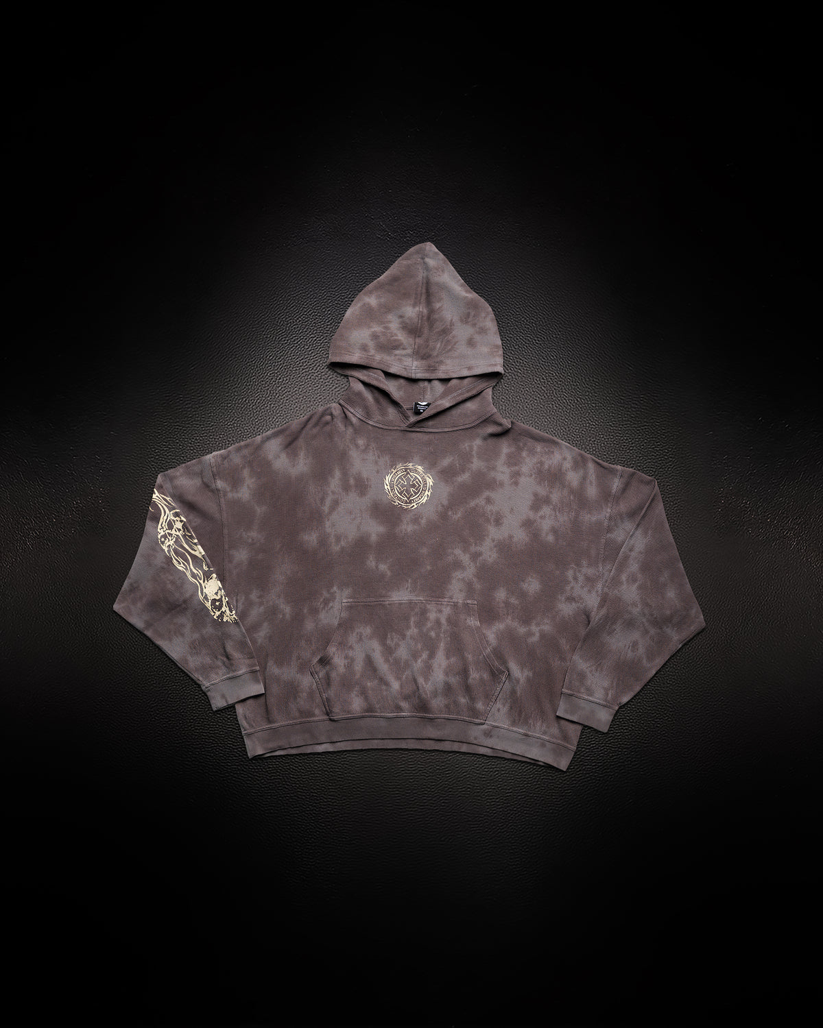 Tombstone Waffleknit Pullover - Grey W/ Beige