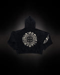 Tombstone Waffleknit Pullover - Black W/ Beige