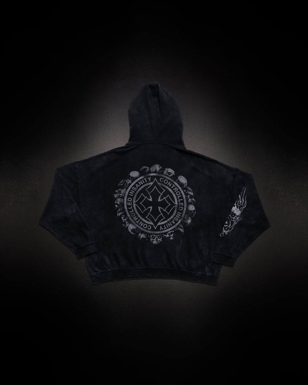 Tombstone Waffleknit Pullover - Black W/ Grey