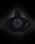 Tombstone Waffleknit Pullover - Black W/ Grey