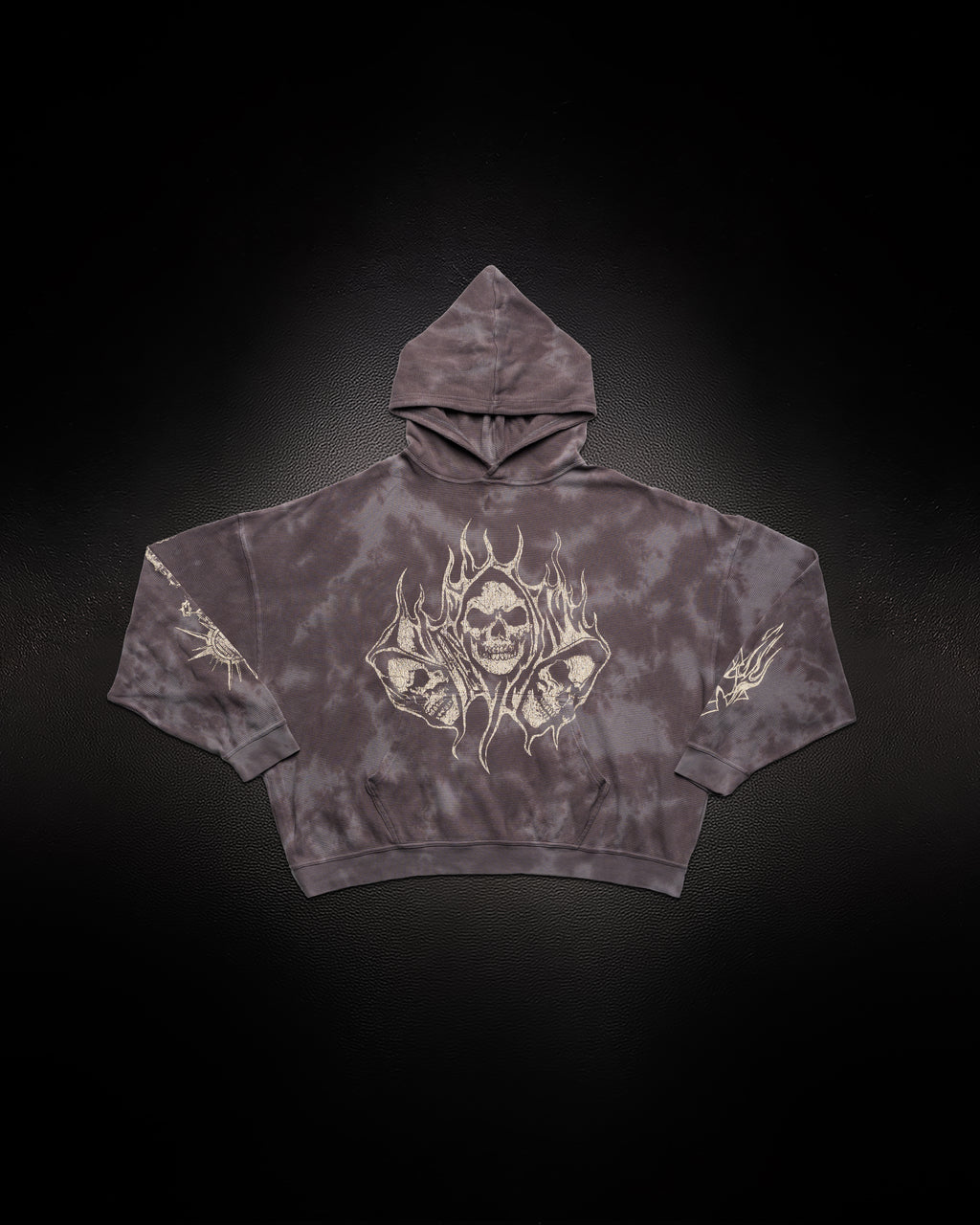 Reaper Waffleknit Pullover - Grey W/ Beige