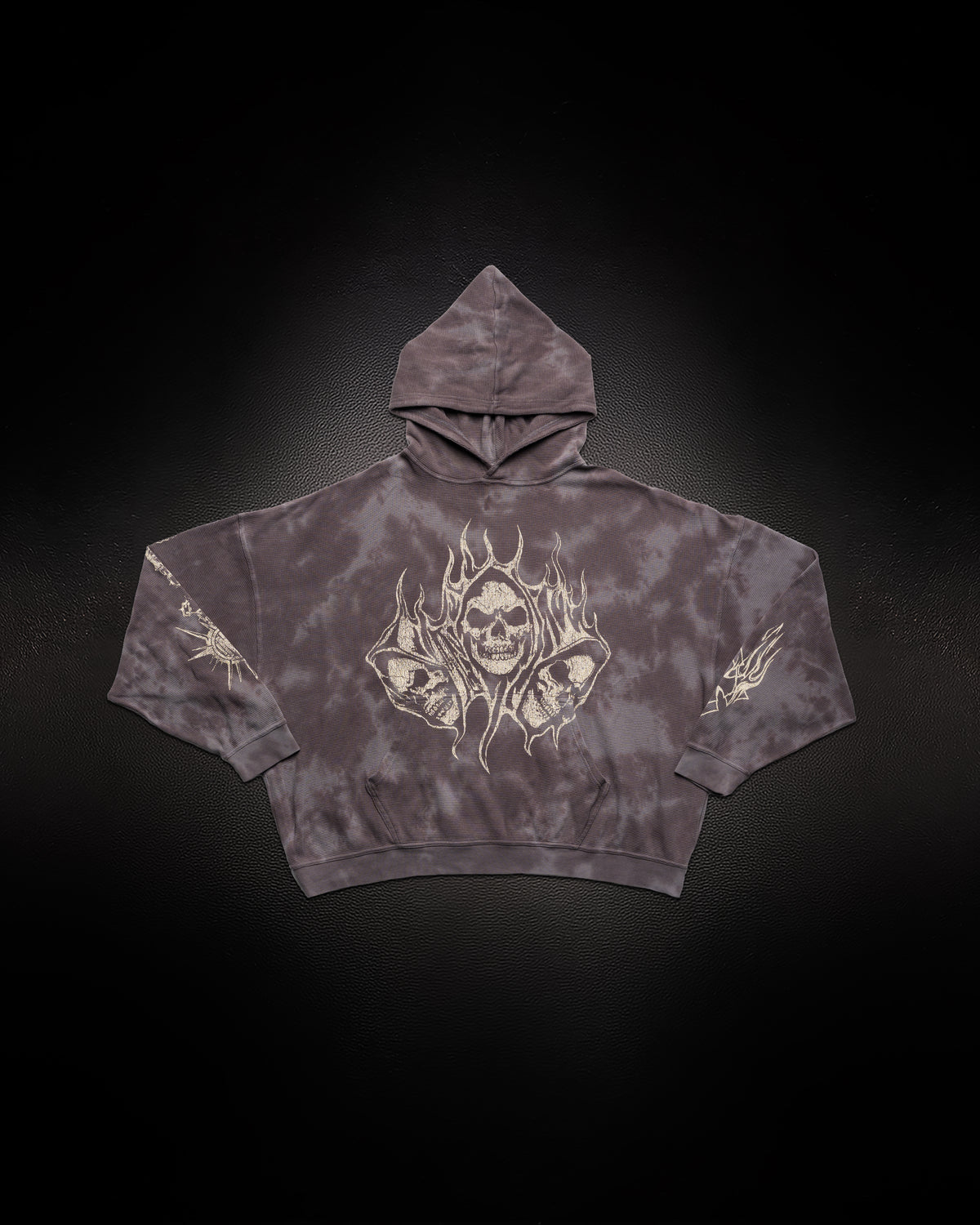 Reaper Waffleknit Pullover - Grey W/ Beige