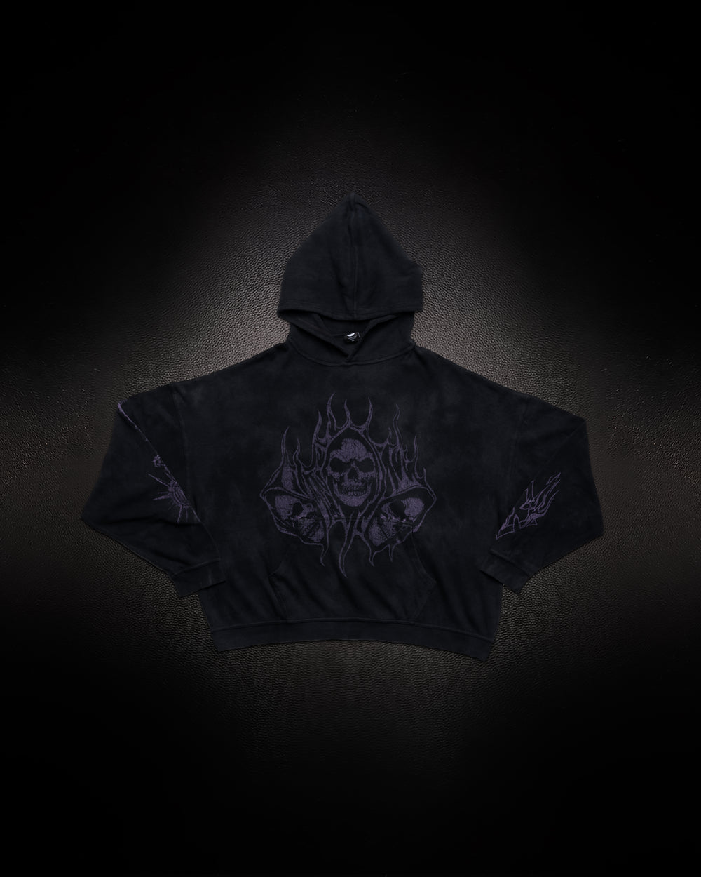 Reaper Waffleknit Pullover - Black W/ Purple