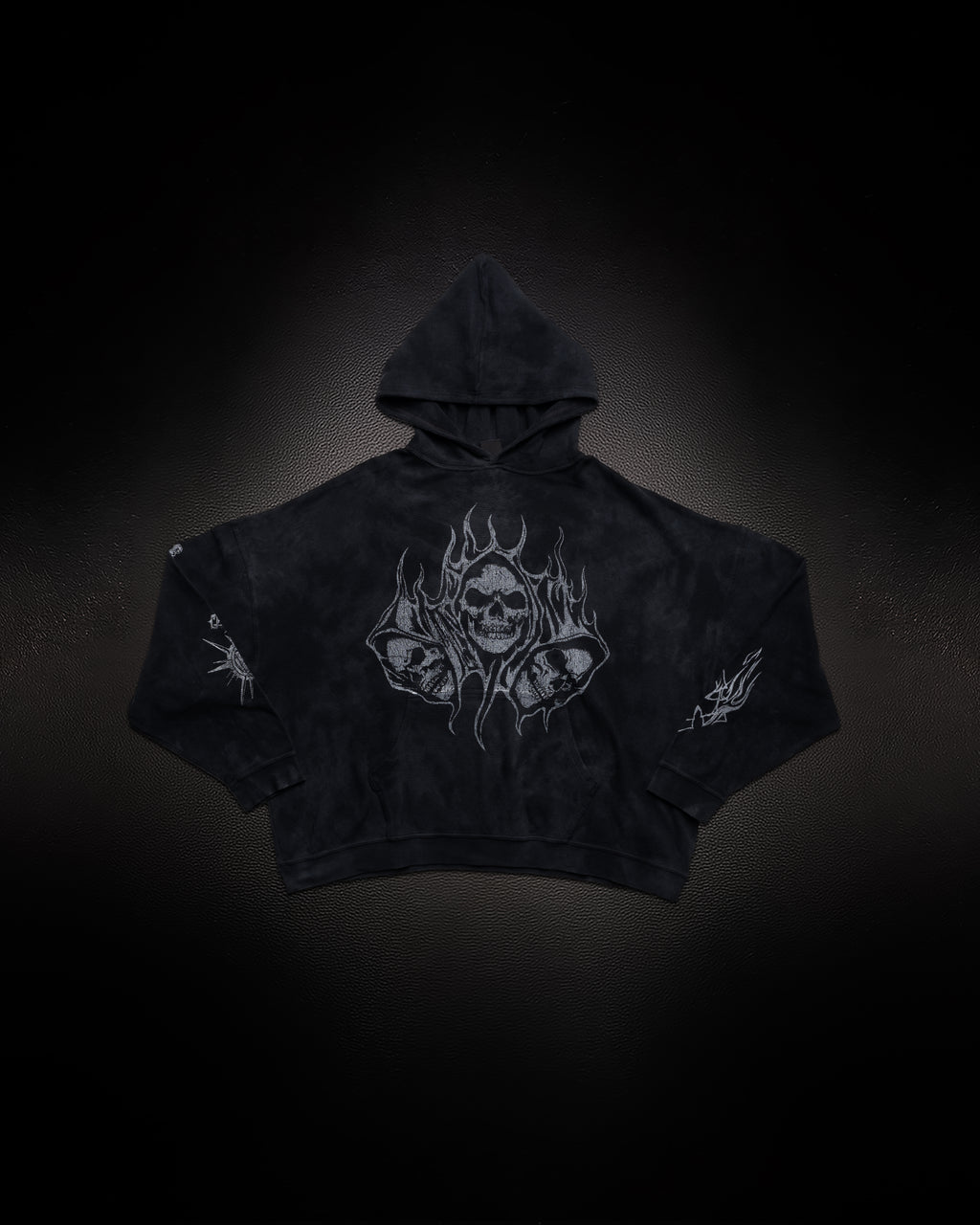Reaper Waffleknit Pullover - Black W/ Grey