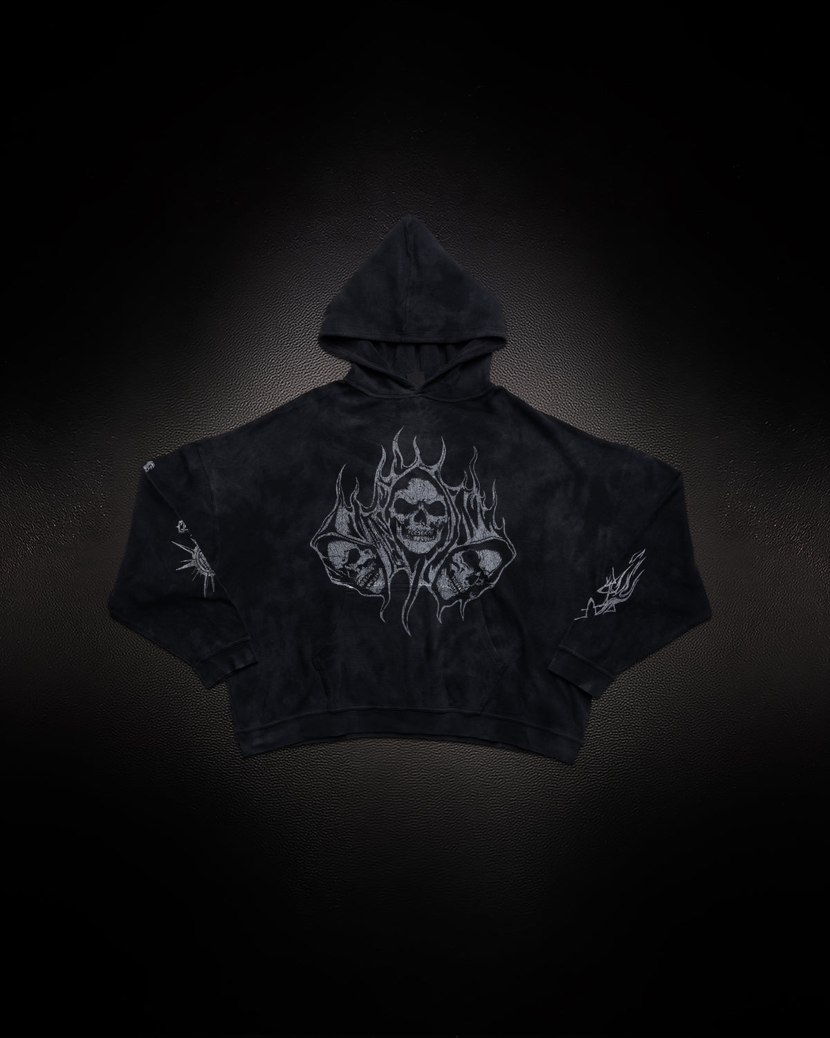 Reaper Waffleknit Pullover - Black W/ Grey