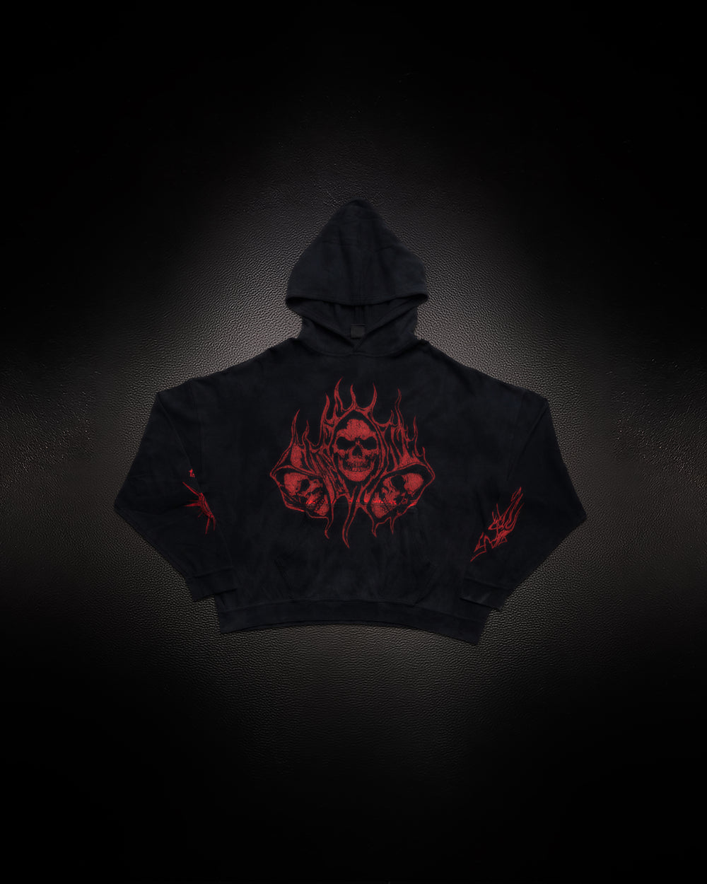 Reaper Waffleknit Pullover - Black W/ Red