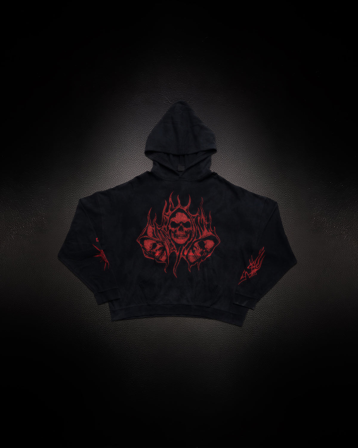 Reaper Waffleknit Pullover - Black W/ Red