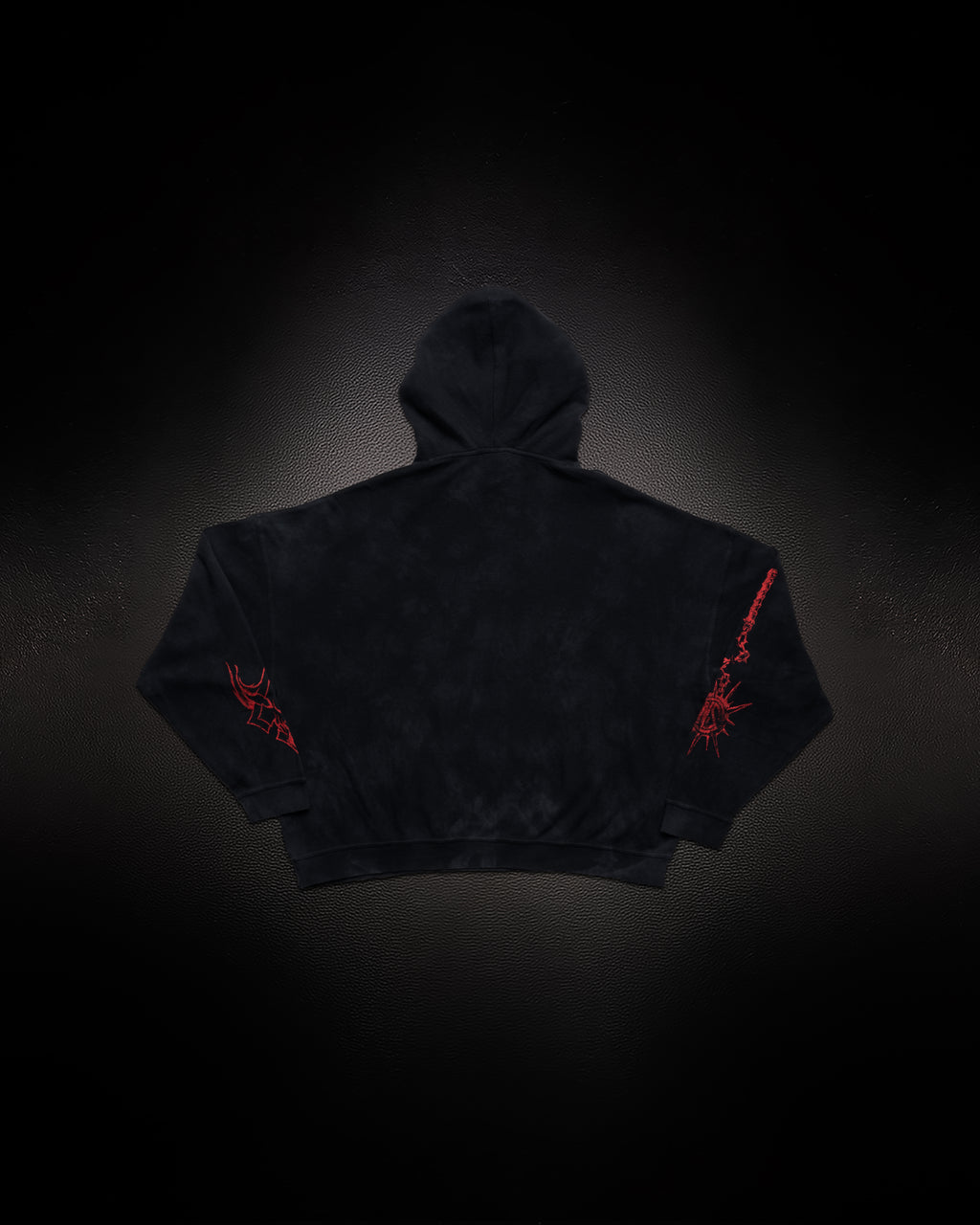 Reaper Waffleknit Pullover - Black W/ Red