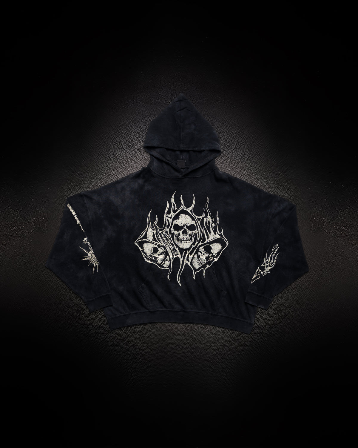 Reaper Waffleknit Pullover - Black W/ Beige