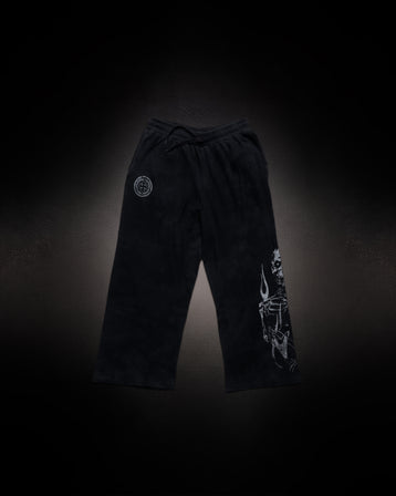 Reaper Waffleknit Sweatpants - Black W/ Grey