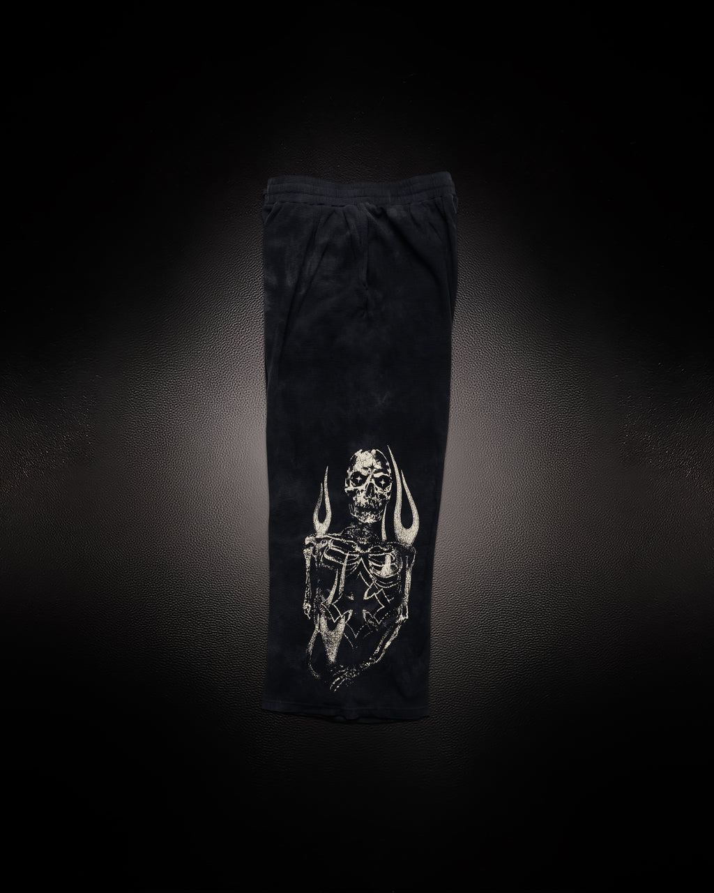 Reaper Waffleknit Sweatpants - Black W/ Beige