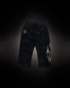 Reaper Waffleknit Sweatpants - Black W/ Beige