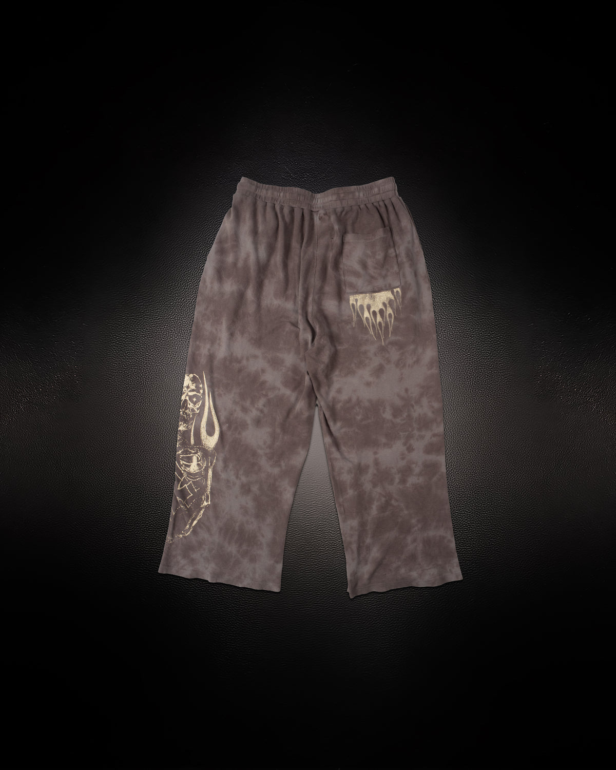 Reaper Waffleknit Sweatpants - Grey W/ Beige